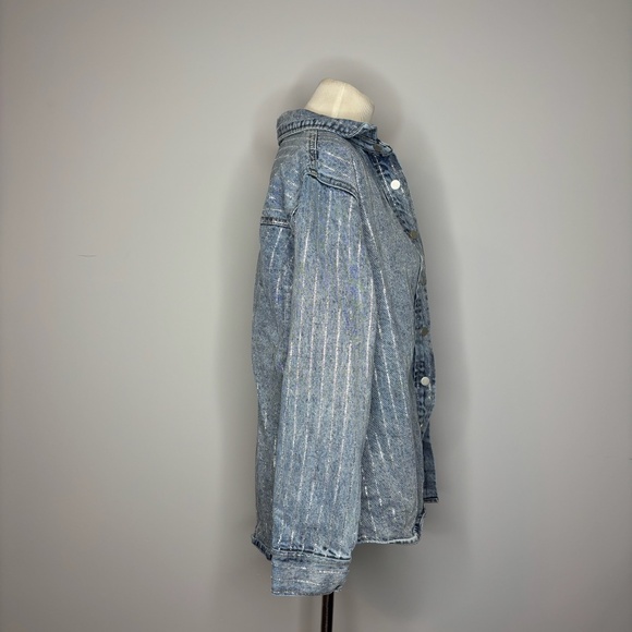 Blue b - Blue Denim Jacket with Rhinestone Details - Picture 2 of 5